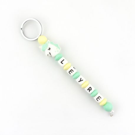 Keychain Simple Shape Star Blue Personalized 