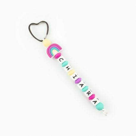 Llavero Silicona personalizado Arcoíris Multicolor