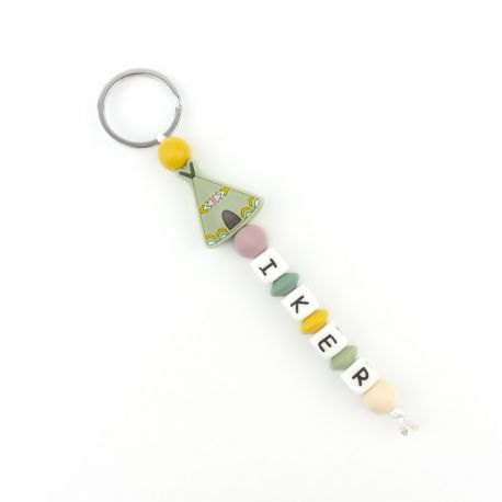 Keychain Simple Shape Star Blue Personalized 