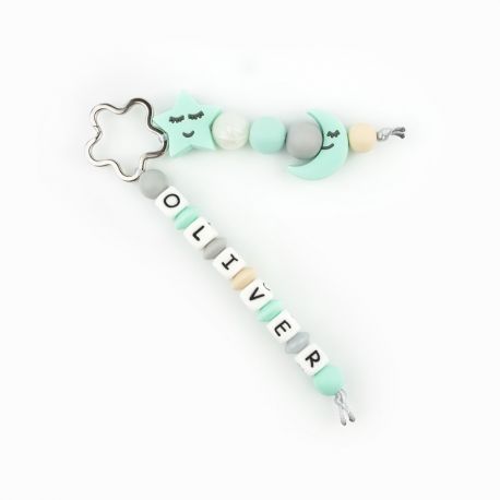 Llavero Silicona personalizado Starmoon Menta