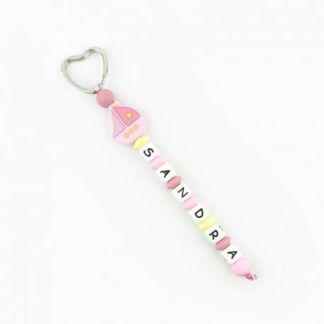 Keychain Simple Shape Star Blue Personalized 
