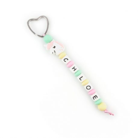 Keychain Simple Shape Star Blue Personalized 