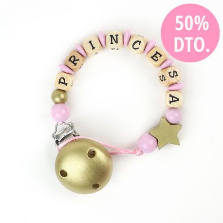 Cadena de madera personalizada estrella celeste