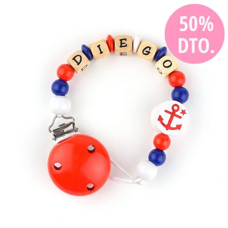 Wood chain turtle red ancher Personalized