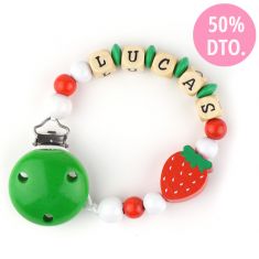Wood chain Green Strawberry Personalized