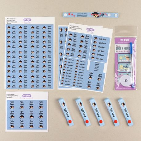 Pack Marcatodo Basic personalizado Pirata + Regalo Cinta Marcaprendas