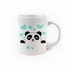 Taza cerámica o plástico Panda Menta sin personalizar