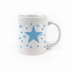 Taza cerámica o plástico Estrella Azul no personalizada