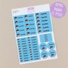 46 Personalized blue Pirate object Labels