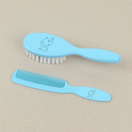 Set Cepillo y peine Elefante sin personalizar, elige color