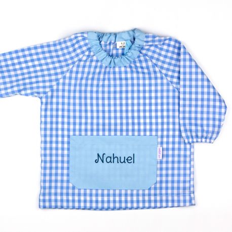 Babi Bolsillo Azul personalizado BORDADO