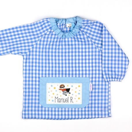 Babi Bolsillo Superhéroe Azul personalizado