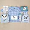 Pack Mi Guarde Panda Azul personalizado + Regalo Cajita porta alimentos