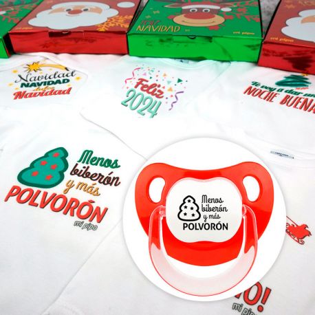 PROMO Cajita Body + Chupete especial Navidad, compra 5 y te regalamos 1