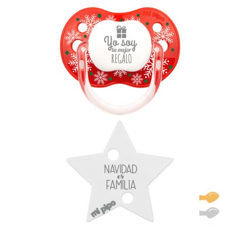 Pack New Classic Deco Navidad Rojo Copos-Broche Estrella Mejor Regalo-Familia