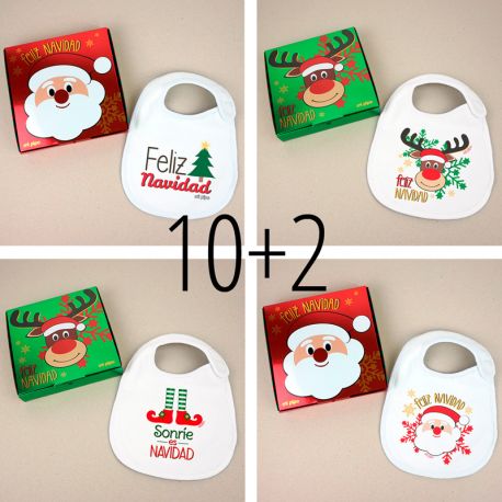 6 Cajitas para empaquetado de regalo Feliz Navidad Papá Noel y Reno