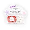 Pink Duo Baby Chic Personalized Pacifier and Clip chain Pack