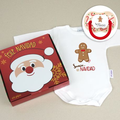 Baby Christmas Customizable Pacifier Name + Christmas Star Apple 