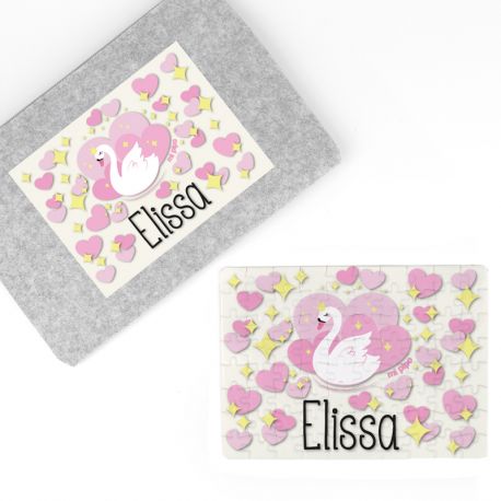 Puzzle + Estuche Cisne personalizado