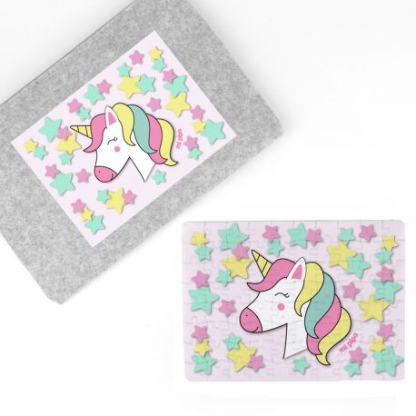 Puzzle + Estuche Unicornio sin personalizar