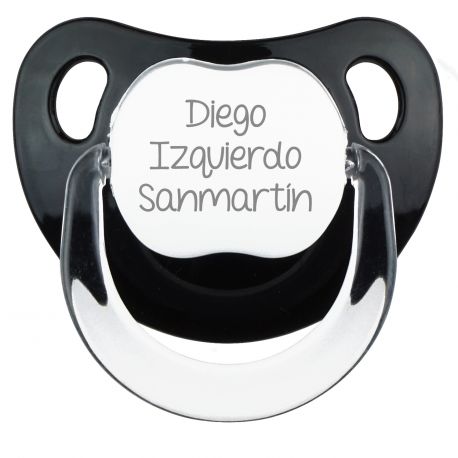 Chupete Baby Negro Tetina anátomica de látex 0-6m