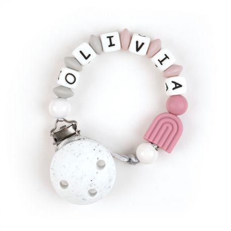 Silicone Chain Personalized Pink