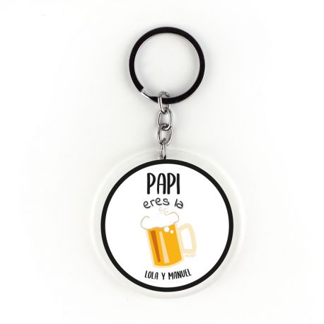 Keychain Simple Shape Star Blue Personalized 