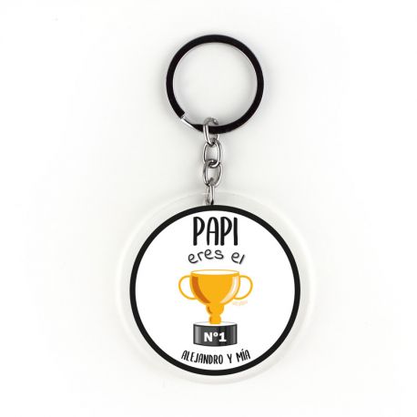 Keychain Simple Shape Star Blue Personalized 