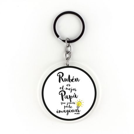 Keychain Simple Shape Star Blue Personalized 