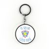 Keychain Simple Shape Star Blue Personalized 