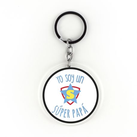 Keychain Simple Shape Star Blue Personalized 