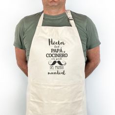 Delantal Personalizado (Nombre) Es el Papá y Cocinero más genial del Mundo mundial