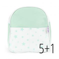 PROMO NUEVA Mochila estrellas menta no personalizado, compra 5 y te regalamos 1