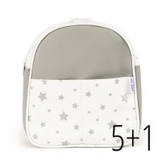 PROMO NUEVA Mochila estrellas gris no personalizada, compra 5 y te regalamos 1