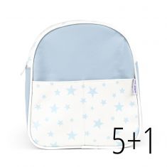 PROMO NUEVA Mochila estrellas azul no personalizado, compra 5 y te regalamos 1 (Disponible próximamente)