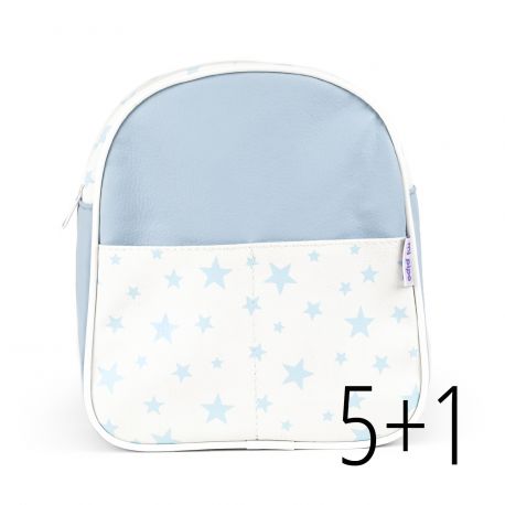 PROMO Mochila estrellas azul no personalizado, compra 5 y te regalamos 1