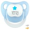 Chupete Baby Deco Estrella Azul Tetina anátomica de látex +6m