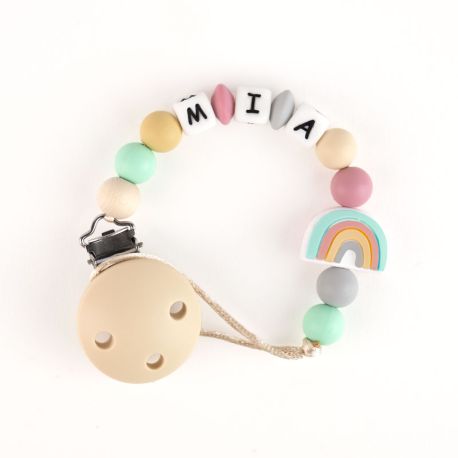 Silicone Chain Personalized Green Nácar