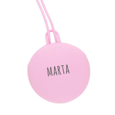 Portachupetes Gummy Rosa Personalizable