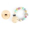 Cajita Chupete Gummy Beige + Cadenita de Silicona Arcoiris