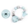 Cajita Chupete Gummy Azul Soft + Cadenita de Silicona Corona