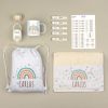 Pack Mi Cole Arcoíris Soft personalizado + Regalo Etiquetas objetos