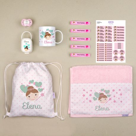 Pack Mi Cole Hada personalizado + Regalo Etiquetas objetos