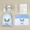 Pack Mi Cole Panda Azul personalizado + Regalo Etiquetas objetos