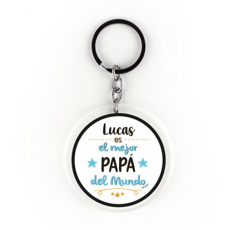 Keychain Simple Shape Star Blue Personalized 