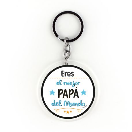 Keychain Simple Shape Star Blue Personalized 