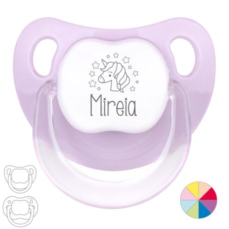 Chupete Personalizado Nombre + Unicornio