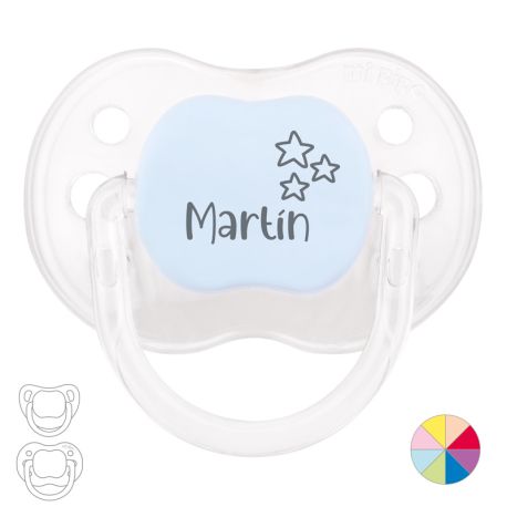 Chupete Personalizado Nombre + Estrellas