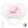 Chupete Personalizado Nombre + Corazones
