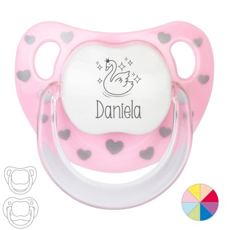 Chupete Personalizado Nombre + Cisne